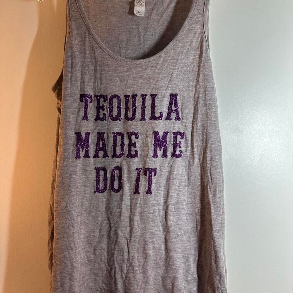 Unbranded Women's Grey and Purple T-shirt